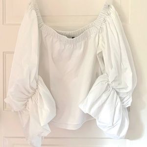 ZARA Off-the-Shoulder Flouncy Blouse